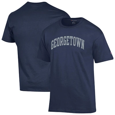 T-shirt Champion Navy Georgetown Hoyas Basic Arch pour homme