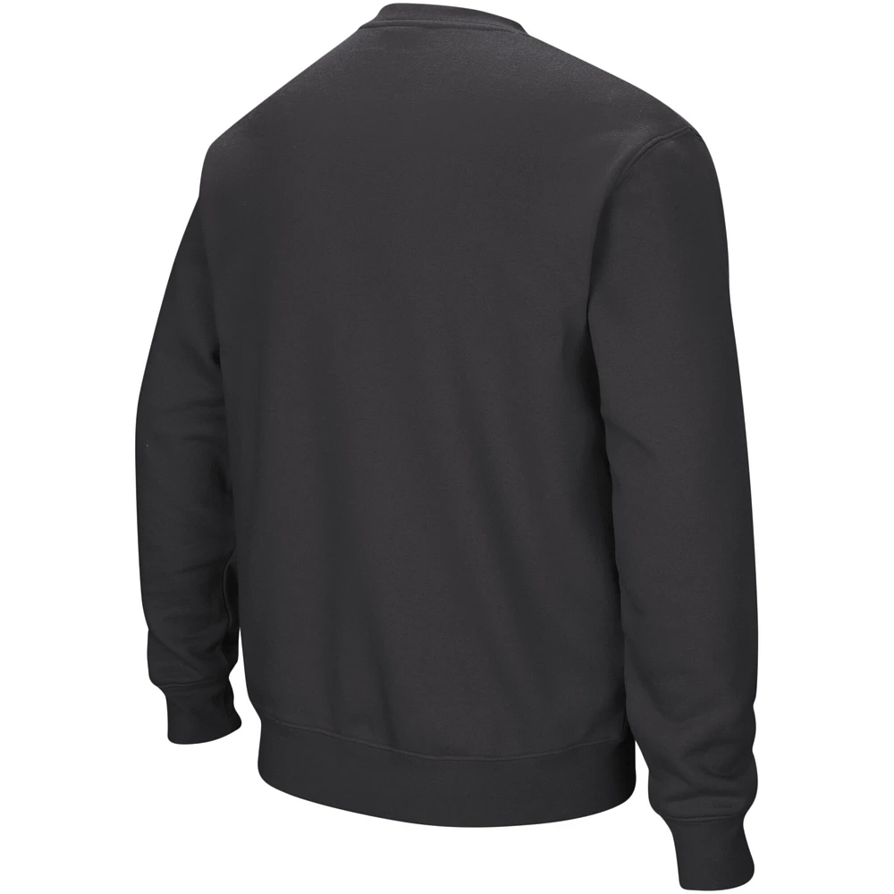 Men's Colosseum Charcoal Georgetown Hoyas Arch & Logo Crew Neck Sweatshirt