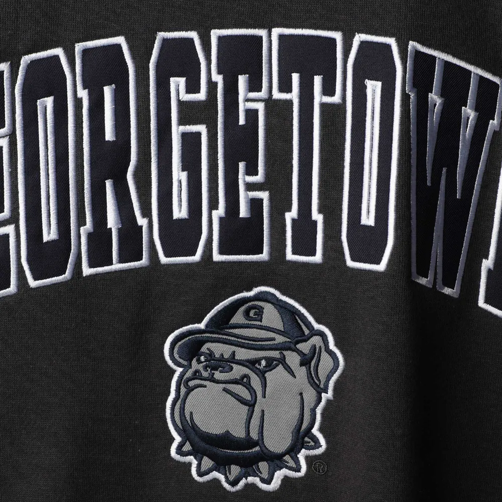 Men's Colosseum Charcoal Georgetown Hoyas Arch & Logo Crew Neck Sweatshirt
