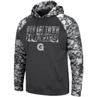 Men's Colosseum Charcoal Georgetown Hoyas OHT Military Appreciation Digital Camo Pullover Hoodie