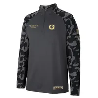 Colosseum Charcoal Georgetown Hoyas OHT Military Appreciation Long Range Raglan Quarter-Zip Jacket