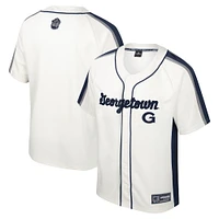 Men's Colosseum Cream Georgetown Hoyas Ruth Button-Up Baseball Jersey