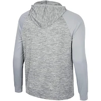 Haut à capuche Cybernetic Raglan quart de zip Georgetown Hoyas gris Colosseum pour hommes