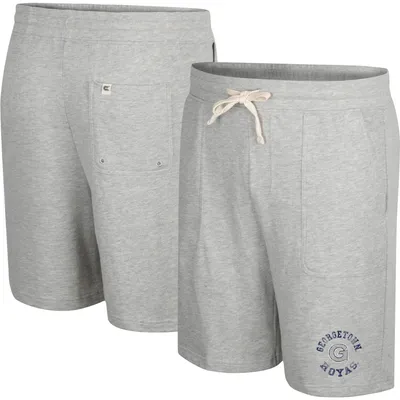 Men's Colosseum Heather Gray Georgetown Hoyas Love To Hear This Terry Shorts