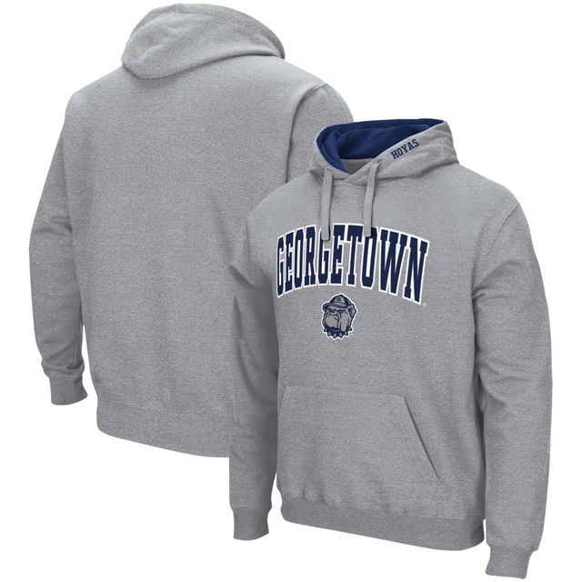 Chandail à capuchon Colosseum Georgetown Hoyas Arch and Logo gris chiné pour hommes