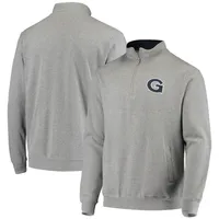 Colosseum Heathered Grey Georgetown Hoyas Tortugas Logo Quarter-Zip Jacket