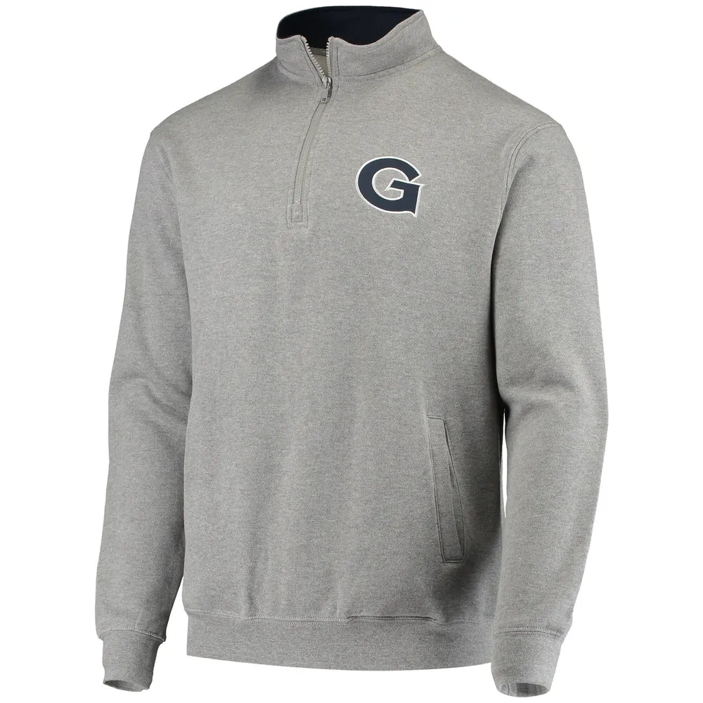 Colosseum Heathered Grey Georgetown Hoyas Tortugas Logo Quarter-Zip Jacket