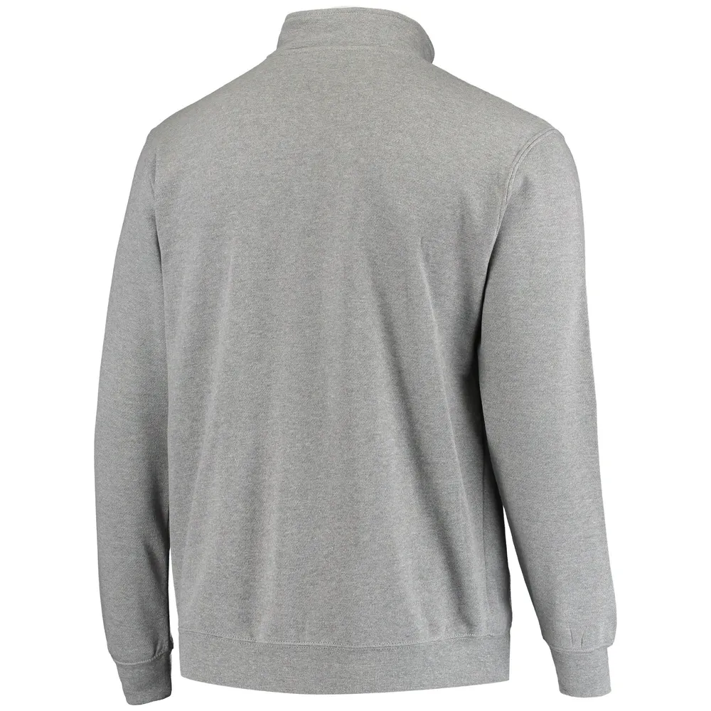 Colosseum Heathered Grey Georgetown Hoyas Tortugas Logo Quarter-Zip Jacket