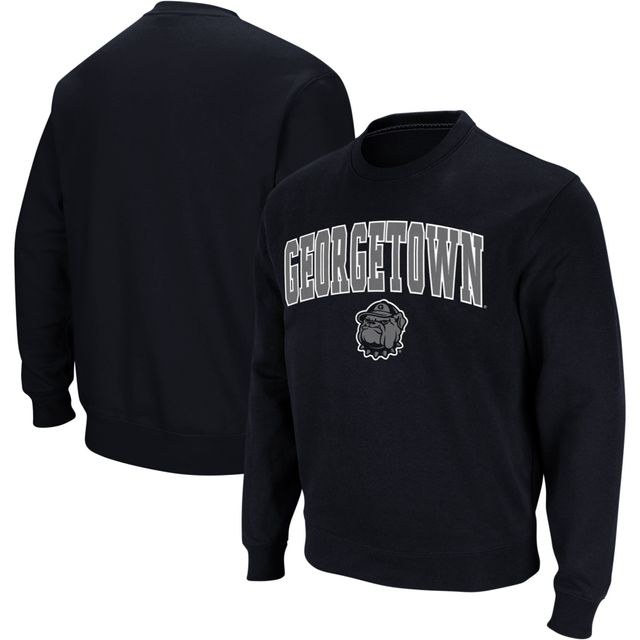 Colosseum Navy Georgetown Hoyas Arch & Logo Sweat à col ras du cou pour homme