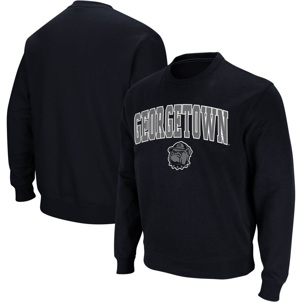 Men's Colosseum Navy Georgetown Hoyas Arch & Logo Crew Neck Sweatshirt