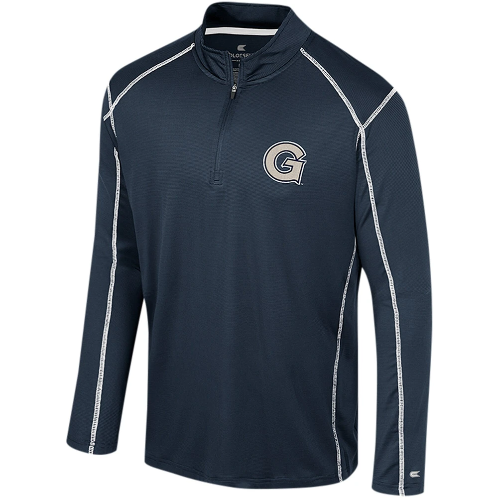 Men's Colosseum Navy Georgetown Hoyas Cameron Quarter-Zip Windshirt