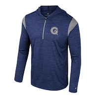 Men's Colosseum Navy Georgetown Hoyas Dozer Half-Zip Windshirt