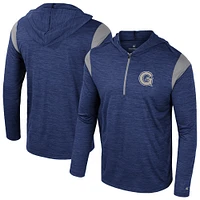 Men's Colosseum Navy Georgetown Hoyas Dozer Half-Zip Windshirt