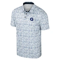 Men's Colosseum Navy Georgetown Hoyas It's Time! Allover Print Polo