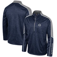 Men's Colosseum Navy Georgetown Hoyas Marled Half-Zip Jacket