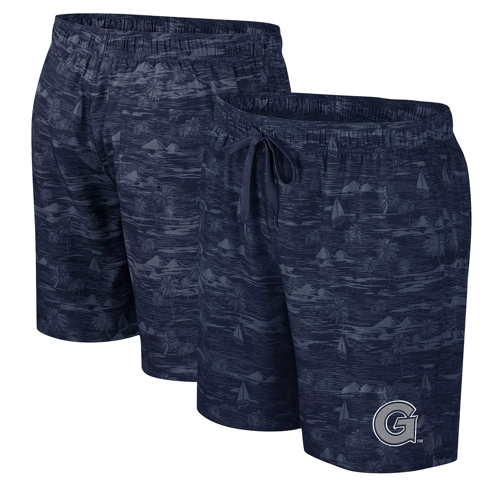 Men's Colosseum Navy Georgetown Hoyas Ozark Swim Shorts