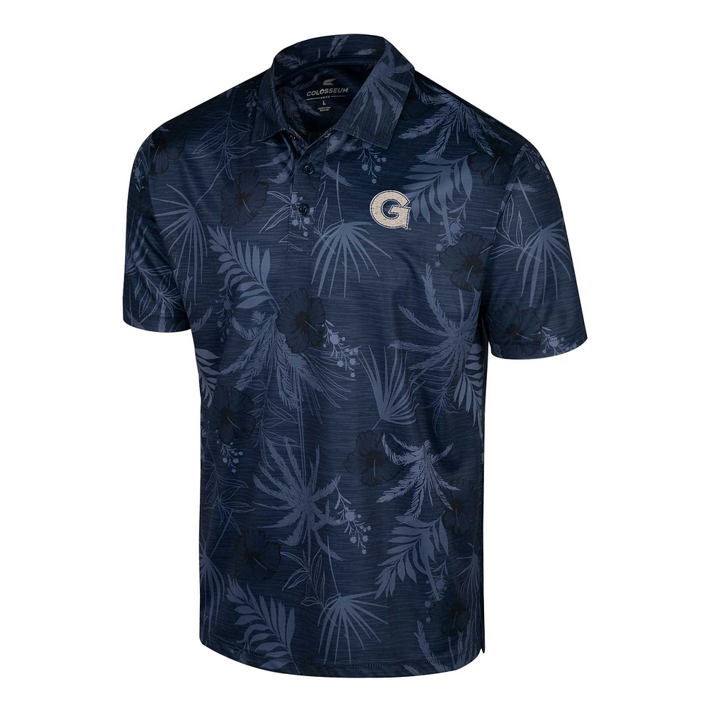 Men's Colosseum Navy Georgetown Hoyas Palms Polo