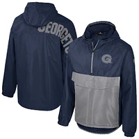 Men's Colosseum  Navy Georgetown Hoyas Reloaded Anorak Half-Zip Jacket