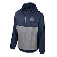 Men's Colosseum  Navy Georgetown Hoyas Reloaded Anorak Half-Zip Jacket