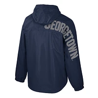 Veste anorak demi-zippée Georgetown Hoyas Reloaded pour homme Colosseum Navy