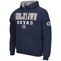 Men's Colosseum Navy Georgetown Hoyas Sunrise Pullover Hoodie