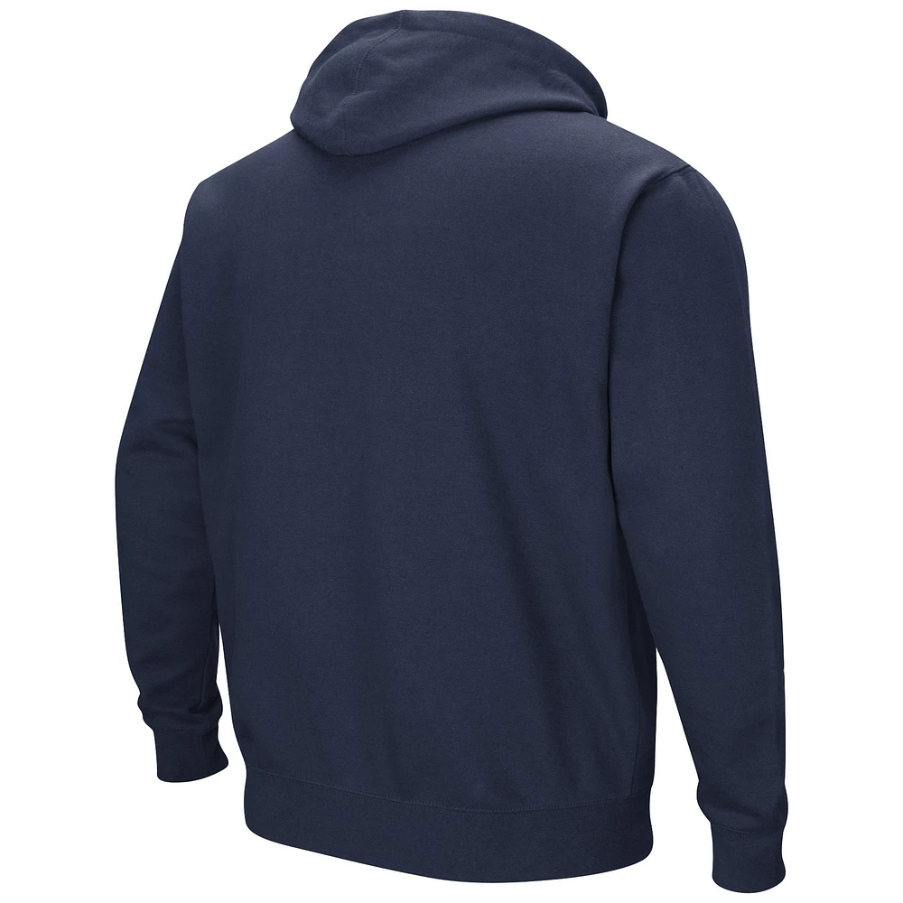 Men's Colosseum Navy Georgetown Hoyas Sunrise Pullover Hoodie