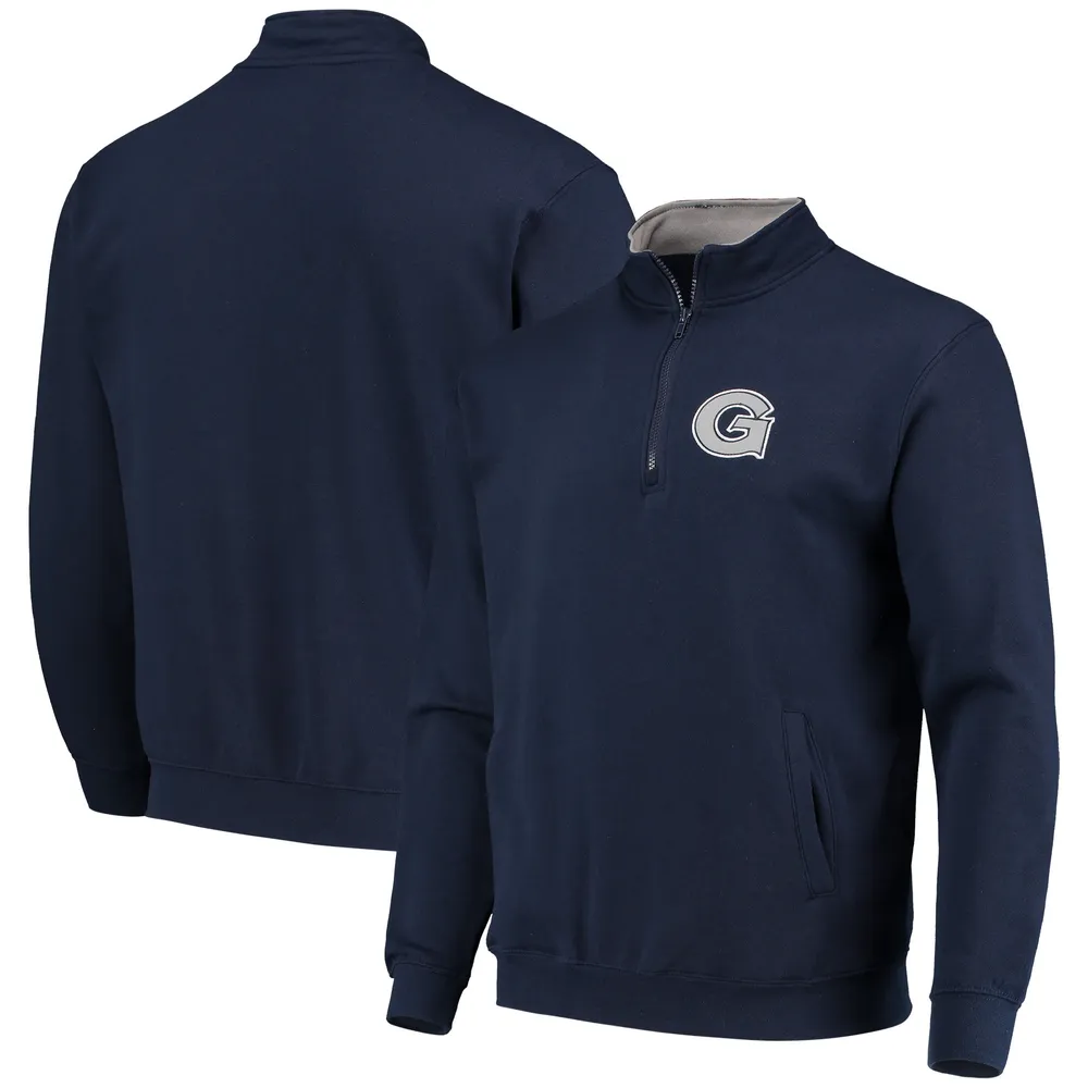 Men's Colosseum Navy Georgetown Hoyas Tortugas Logo Quarter-Zip Jacket