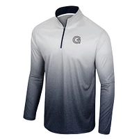 Men's Colosseum White/Navy Georgetown Hoyas Laws of Physics Quarter-Zip Windshirt