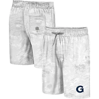 Men's Colosseum White Georgetown Hoyas Realtree Aspect Ohana Swim Shorts