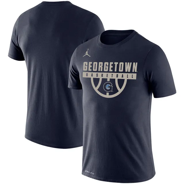 Men's Jordan Brand #8 Navy Georgetown Hoyas Team Replica Basketball Jersey