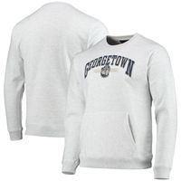 Men's League Collegiate Wear Heathered Gray Georgetown Hoyas Upperclassman Pocket Pullover Sweatshirt