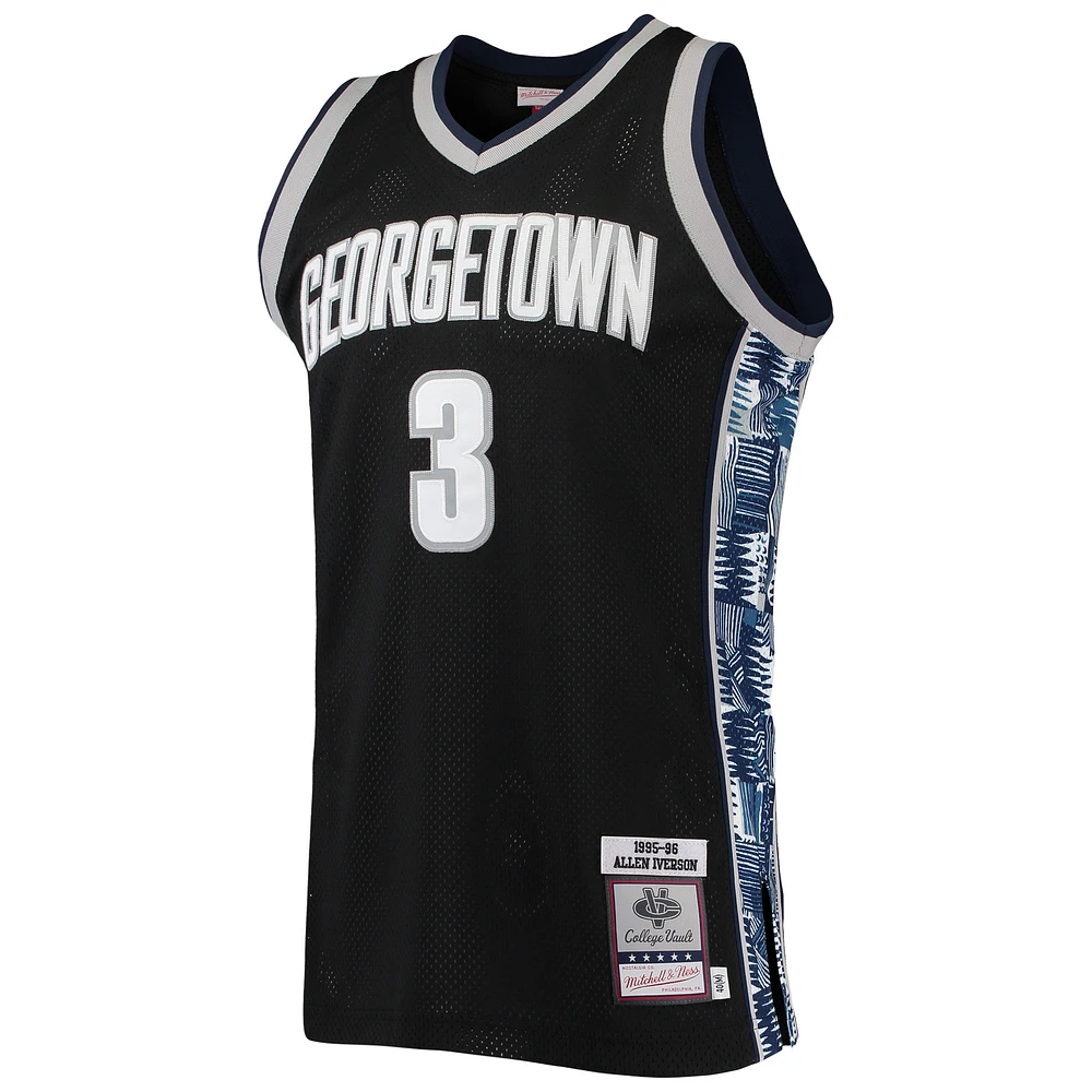 Maillot de retour authentique Mitchell & Ness Allen Iverson Georgetown Hoyas 1995/96 pour hommes