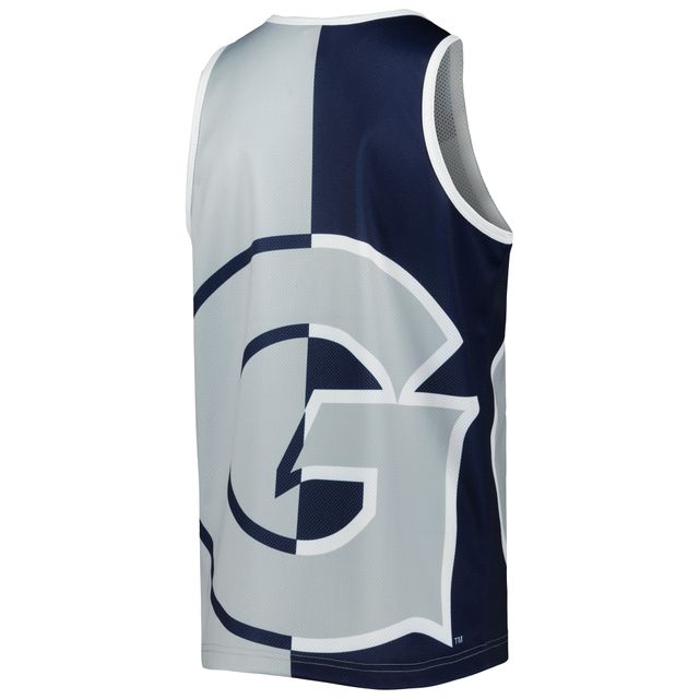 Débardeur pour homme Mitchell & Ness Allen Iverson bleu marine/gris Georgetown Hoyas Sublimated Player