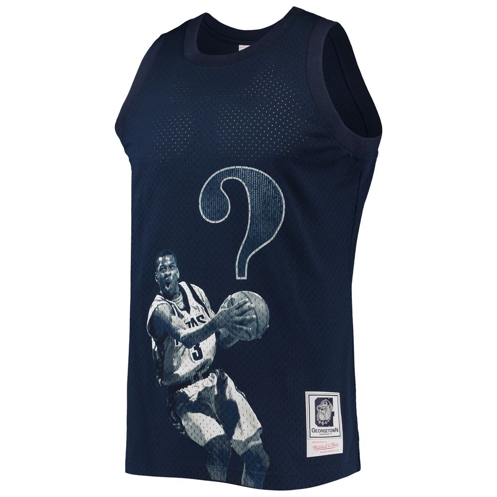 Men's Mitchell & Ness Allen Iverson Navy Georgetown Hoyas The Answer Replica Jersey