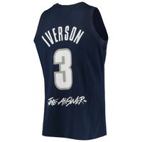 Men's Mitchell & Ness Allen Iverson Navy Georgetown Hoyas The Answer Replica Jersey