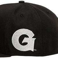 Men's Mitchell & Ness  Black Georgetown Hoyas Lifestyle Fitted Hat