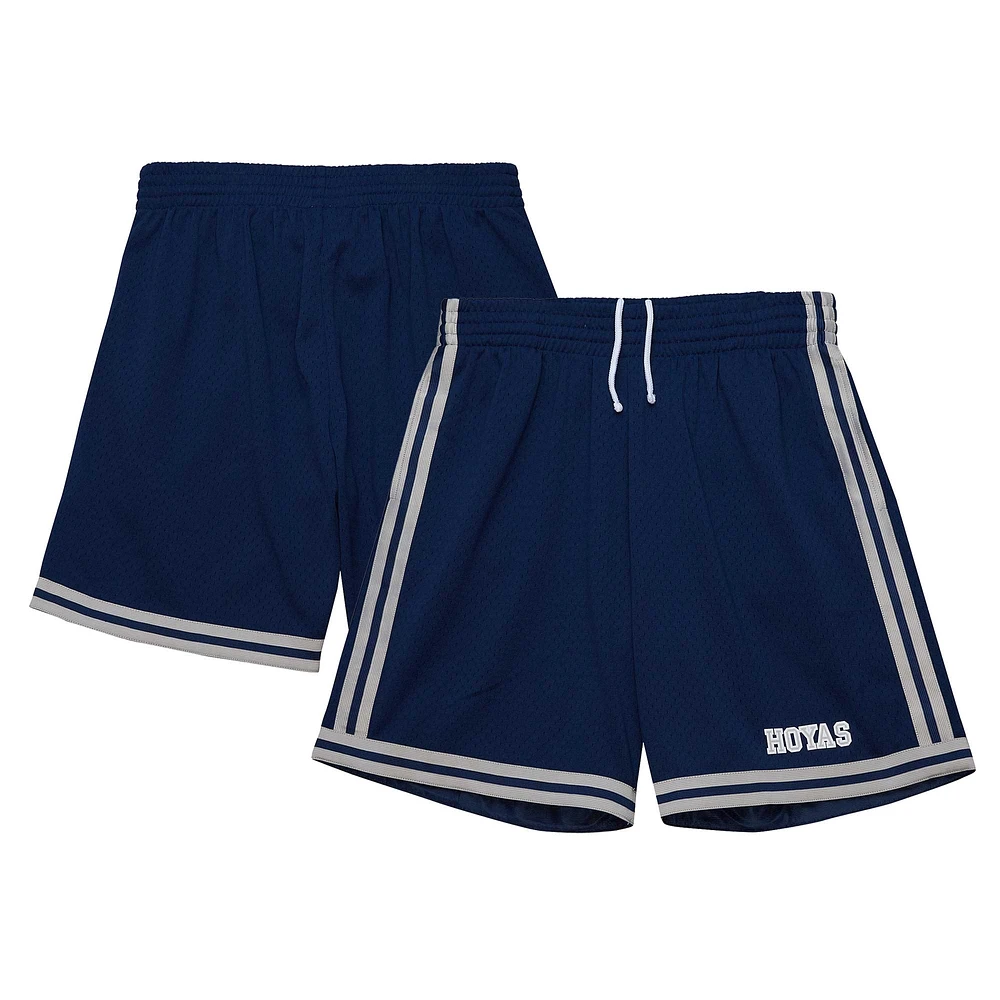 Men's Mitchell & Ness Navy Georgetown Hoyas 1991/92 Throwback Jersey Shorts