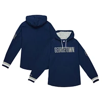 Sweat à capuche raglan légendaire Georgetown Hoyas bleu marine Mitchell & Ness pour hommes