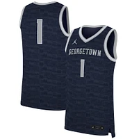 Men's Nike #1 Navy Georgetown Hoyas Replica Jersey