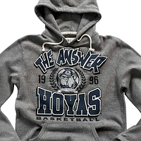 Men's Roots of Fight Allen Iverson Gray Georgetown Hoyas Tri-Blend Pullover Hoodie