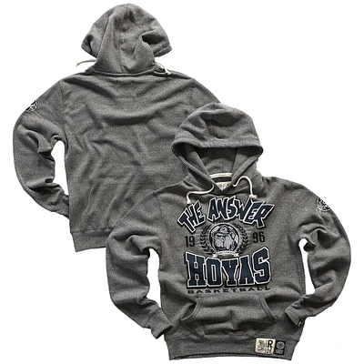 Men's Roots of Fight Allen Iverson Gray Georgetown Hoyas Tri-Blend Pullover Hoodie