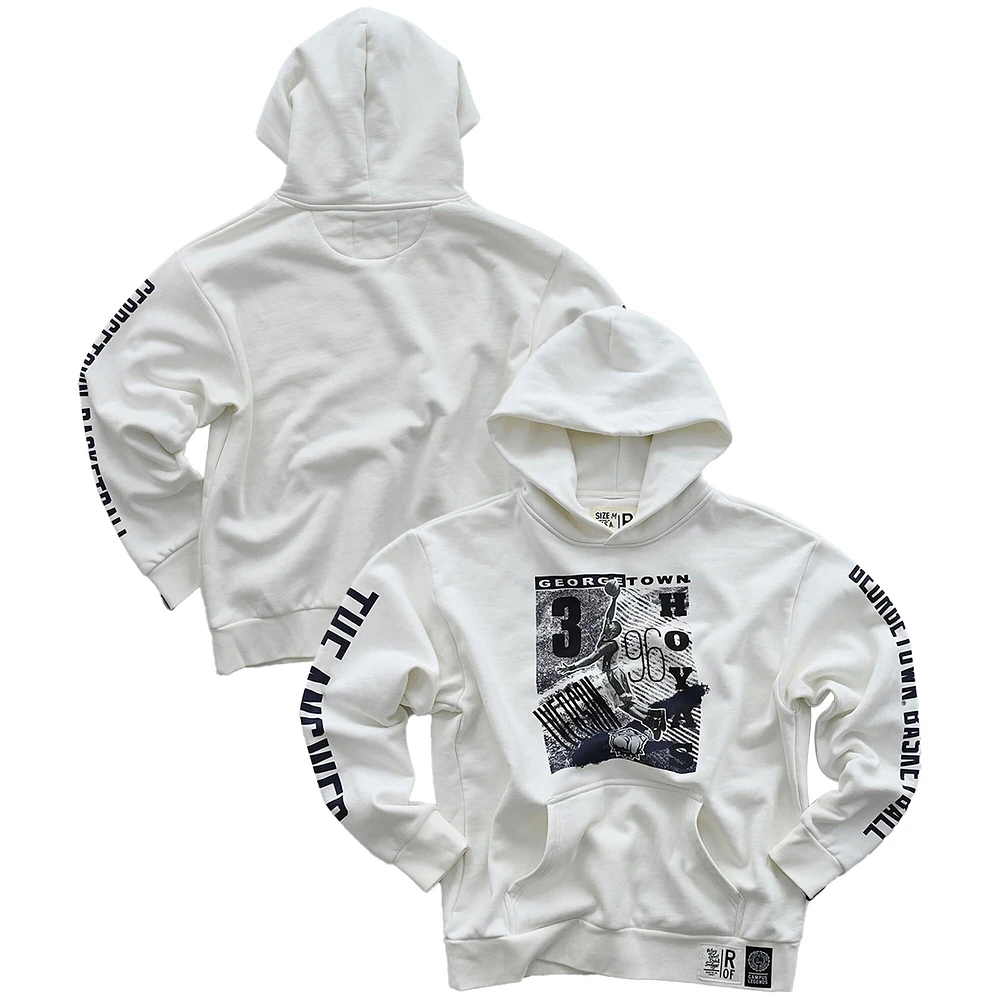 Men's Roots of Fight Allen Iverson White Georgetown Hoyas Heavyweight Pullover Hoodie