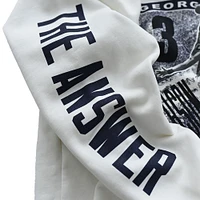 Men's Roots of Fight Allen Iverson White Georgetown Hoyas Heavyweight Pullover Hoodie