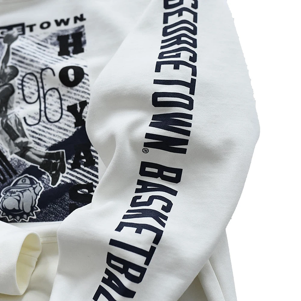 Men's Roots of Fight Allen Iverson White Georgetown Hoyas Heavyweight Pullover Hoodie