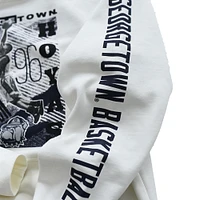 Men's Roots of Fight Allen Iverson White Georgetown Hoyas Heavyweight Pullover Hoodie