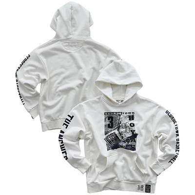 Men's Roots of Fight Allen Iverson White Georgetown Hoyas Heavyweight Pullover Hoodie