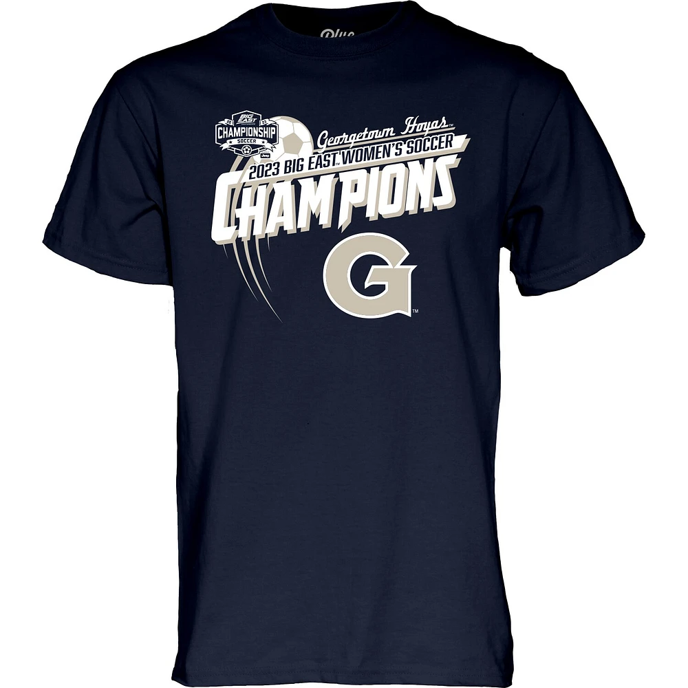 T-shirt unisexe bleu marine 84 Georgetown Hoyas 2023 Big East Women's Soccer Conference Tournament Champions