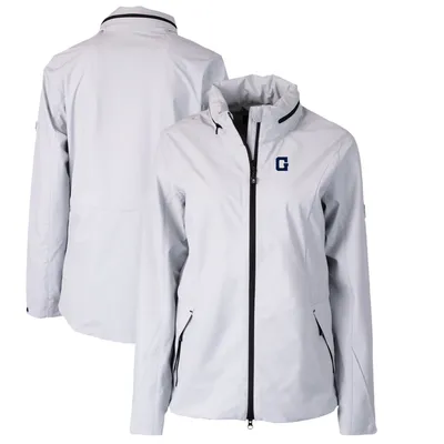 Georgetown Hoyas Cutter & Buck Women's Vault Vapor Water Repellent Stretch Full-Zip Rain Jacket