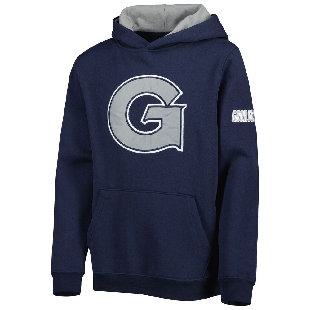 Youth Stadium Athletic Navy Georgetown Hoyas Big Logo Pullover Hoodie