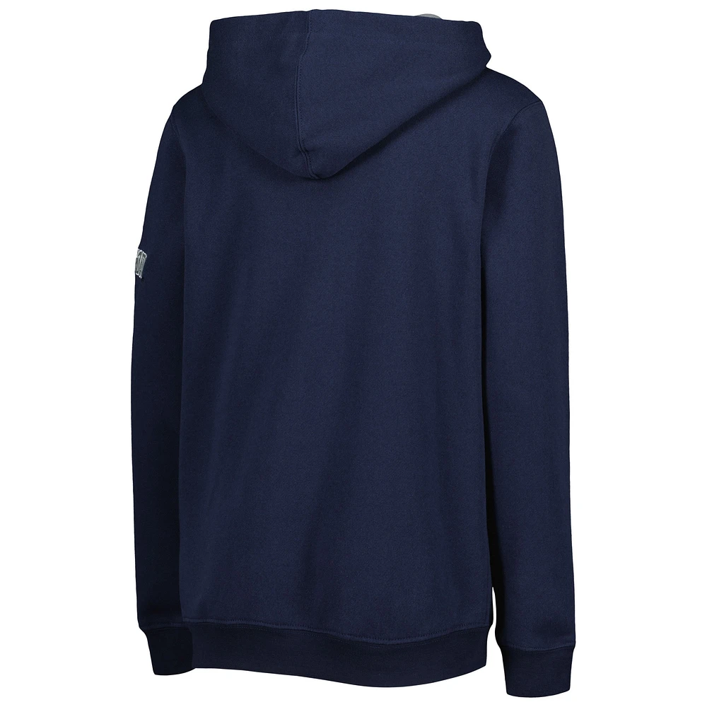 Youth Stadium Athletic Navy Georgetown Hoyas Big Logo Pullover Hoodie